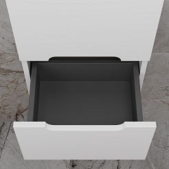 Style Line Шкаф пенал Матис 36 Plus подвесной белый матовый – фотография-5